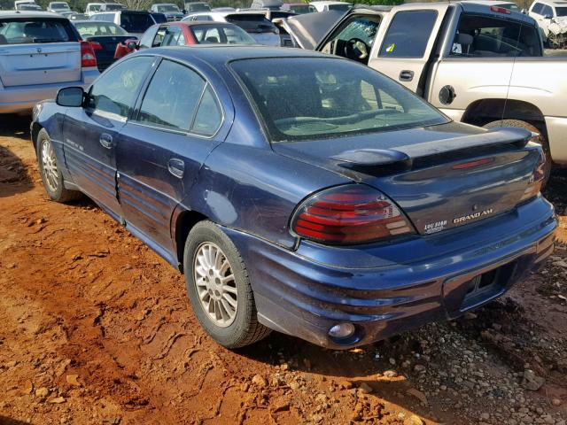 1G2NF52T11M538150 - 2001 PONTIAC GRAND AM S BLUE photo 3