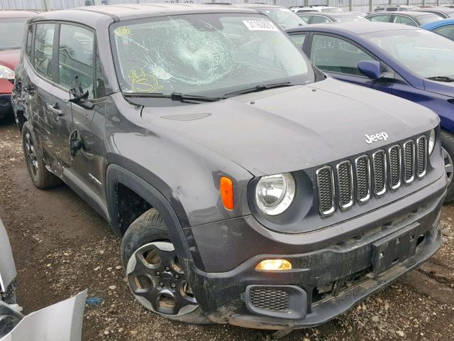 ZACCJBAT5GPD46659 - 2016 JEEP RENEGADE S გრაფიტი ფოტო 1