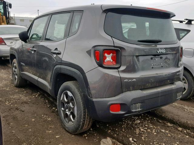 ZACCJBAT5GPD46659 - 2016 JEEP RENEGADE S CHARCOAL photo 3