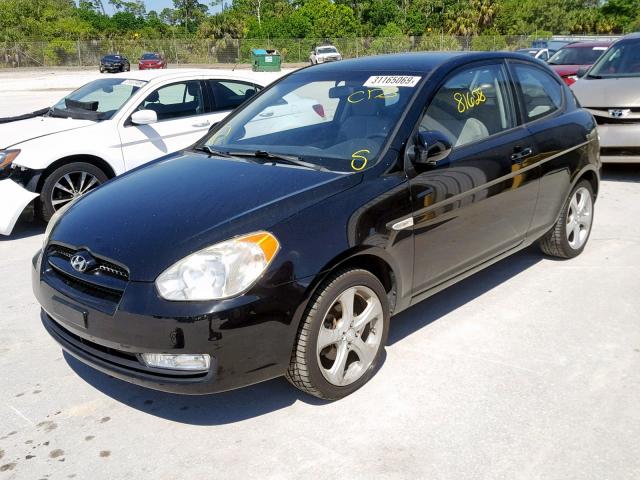 KMHCN36C79U121787 - 2009 HYUNDAI ACCENT SE BLACK photo 2