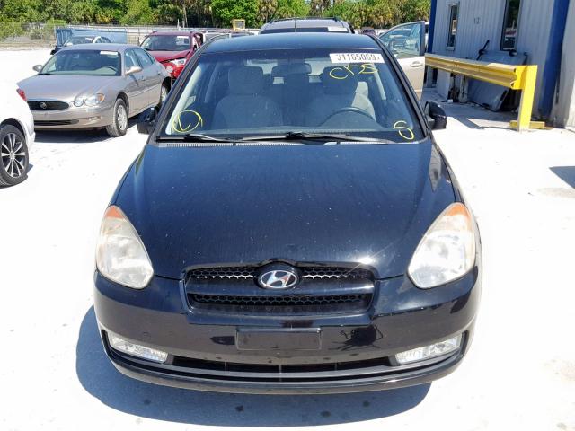 KMHCN36C79U121787 - 2009 HYUNDAI ACCENT SE BLACK photo 9