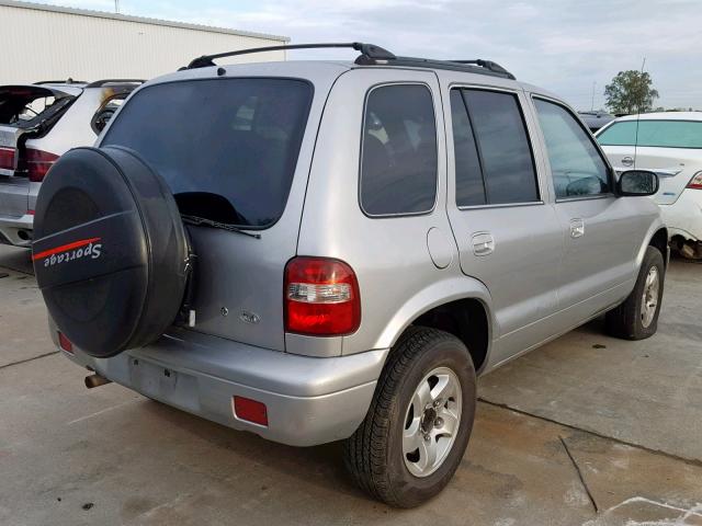 KNDJB723825149096 - 2002 KIA SPORTAGE SILVER photo 4