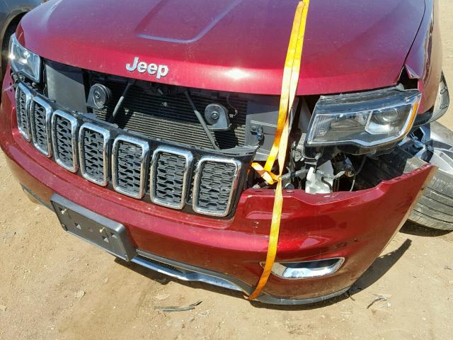 1C4RJFBG1JC257511 - 2018 JEEP GRAND CHER MAROON photo 9