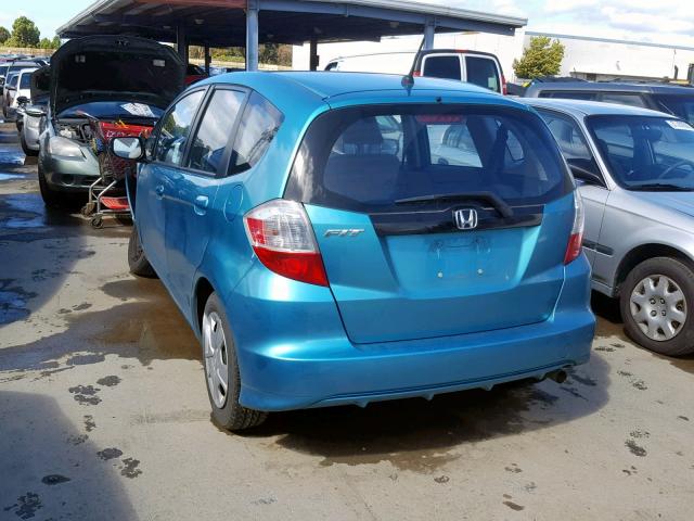 JHMGE8H32CC015193 - 2012 HONDA FIT TEAL photo 3