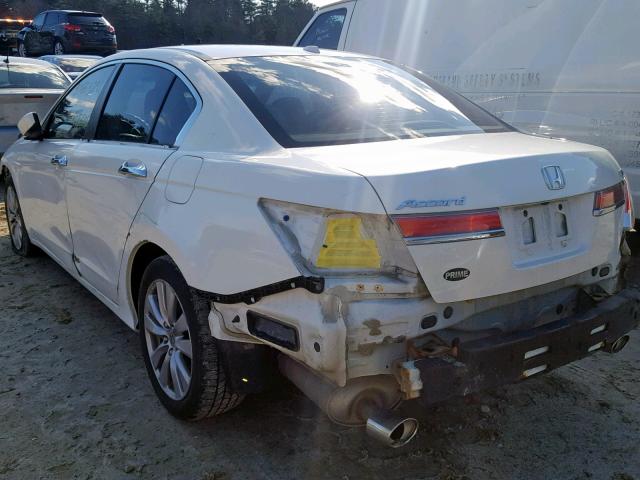 1HGCP3F80CA010227 - 2012 HONDA ACCORD EXL WHITE photo 3