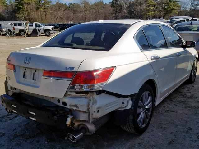 1HGCP3F80CA010227 - 2012 HONDA ACCORD EXL WHITE photo 4