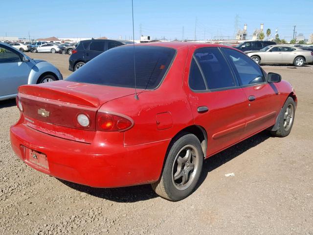 1G1JF52F047171239 - 2004 CHEVROLET CAVALIER L RED photo 4