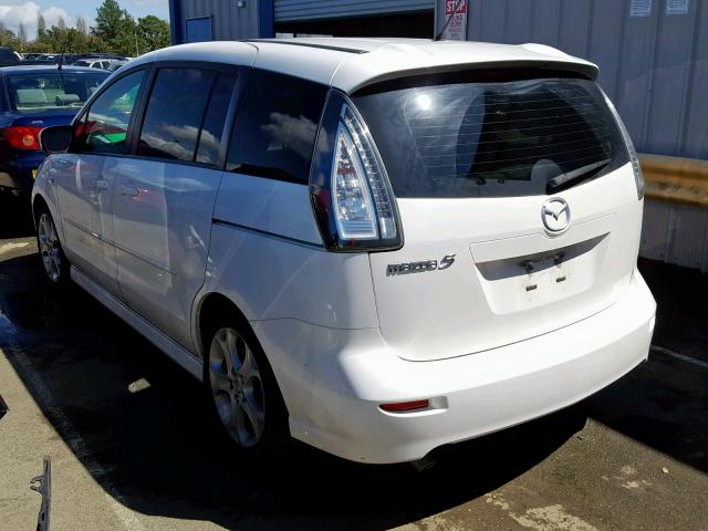 JM1CR29L190329749 - 2009 MAZDA 5 WHITE photo 3