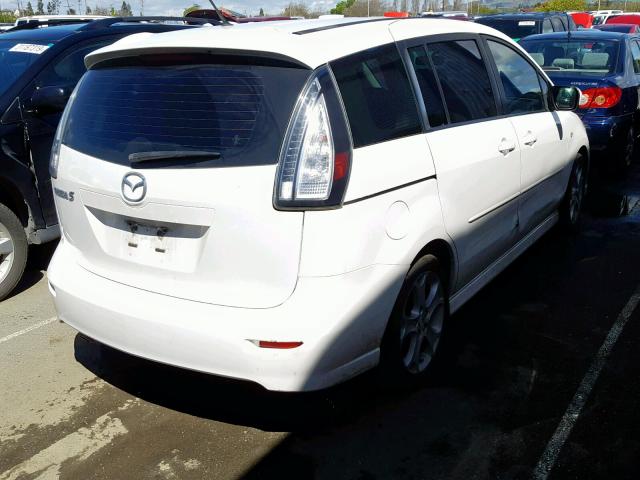 JM1CR29L190329749 - 2009 MAZDA 5 WHITE photo 4