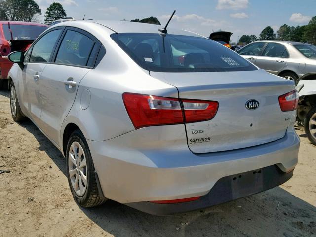 KNADM4A36G6663034 - 2016 KIA RIO LX SILVER photo 3