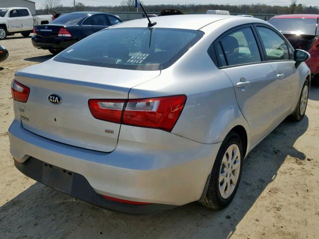 KNADM4A36G6663034 - 2016 KIA RIO LX SILVER photo 4