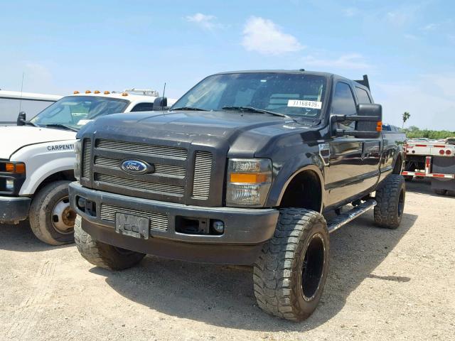 1FTWW31R58EA03577 - 2008 FORD F350 SRW S BLACK photo 2