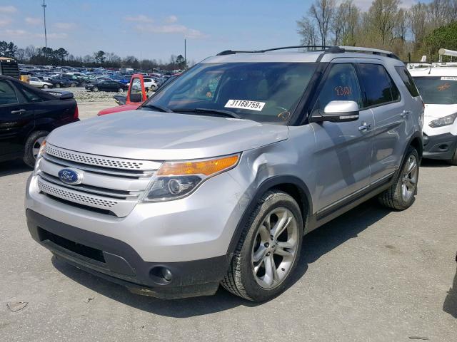 1FM5K7F89DGC15570 - 2013 FORD EXPLORER L SILVER photo 2