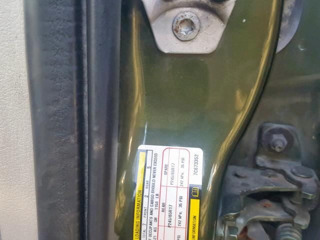 1J8HH58277C673352 - 2007 JEEP COMMANDER GREEN photo 10