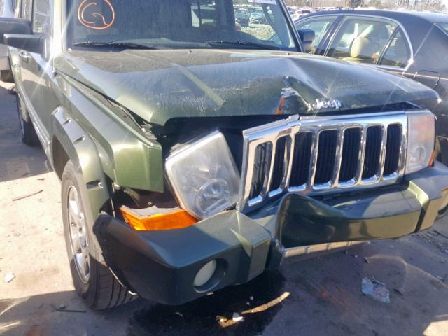 1J8HH58277C673352 - 2007 JEEP COMMANDER GREEN photo 9