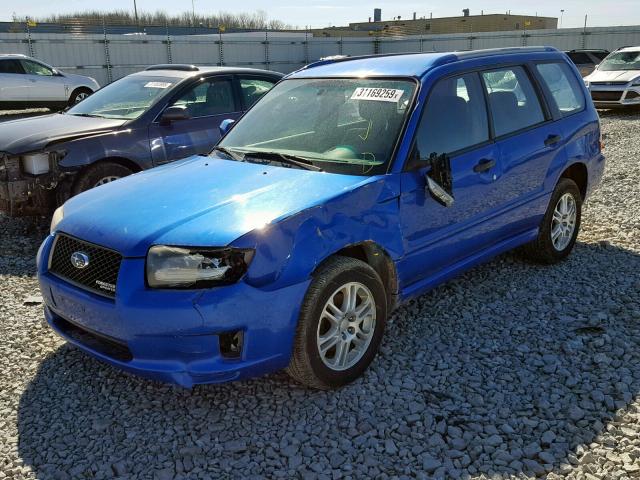 JF1SG66608H726205 - 2008 SUBARU FORESTER S BLUE photo 2