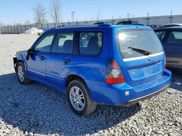 JF1SG66608H726205 - 2008 SUBARU FORESTER S BLUE photo 3