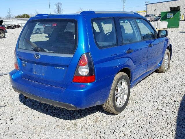 JF1SG66608H726205 - 2008 SUBARU FORESTER S BLUE photo 4