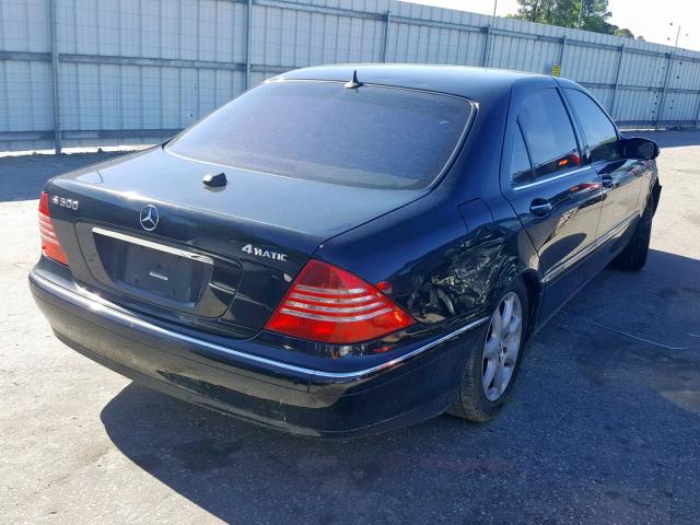 WDBNG84JX4A417661 - 2004 MERCEDES-BENZ S 500 4MAT BLACK photo 4