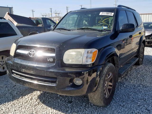 5TDZT38A05S259816 - 2005 TOYOTA SEQUOIA LI BLACK photo 2