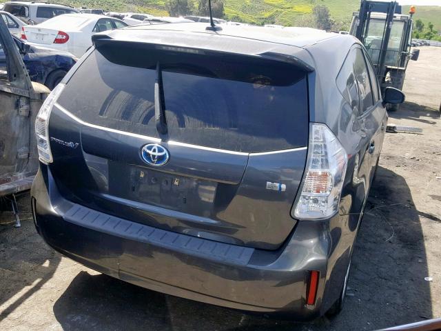 JTDZN3EU4C3137242 - 2012 TOYOTA PRIUS V GRAY photo 4