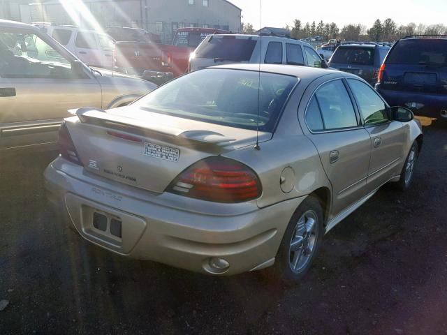 1G2NF52E54M524905 - 2004 PONTIAC GRAND AM S BEIGE photo 4