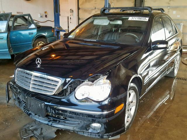 WDBRF92HX7F892759 - 2007 MERCEDES-BENZ C 280 4MAT BLACK photo 2