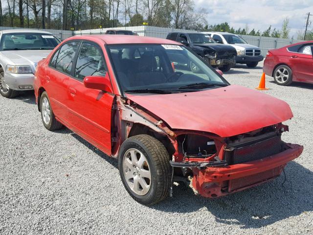 1HGES16465L003234 - 2005 HONDA CIVIC DX RED photo 1