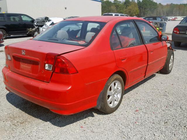 1HGES16465L003234 - 2005 HONDA CIVIC DX RED photo 4