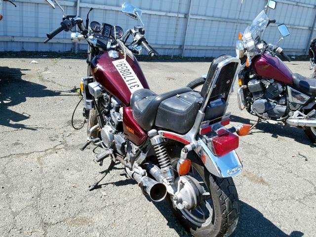 JH2RC2112EM001918 - 1984 HONDA VF700 C BURGUNDY photo 3