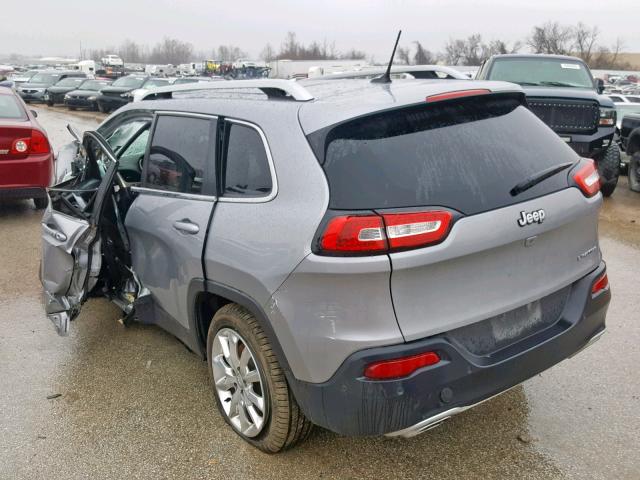 1C4PJLDS9FW584820 - 2015 JEEP CHEROKEE L GRAY photo 3