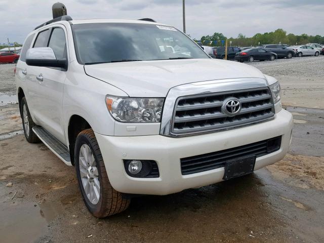 5TDDW5G13DS083955 - 2013 TOYOTA SEQUOIA PL WHITE photo 1