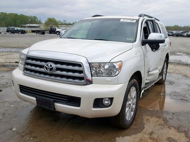 5TDDW5G13DS083955 - 2013 TOYOTA SEQUOIA PL WHITE photo 2