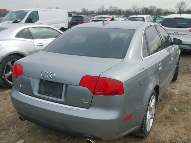 WAUDF78E36A237591 - 2006 AUDI A4 2.0T QU GRAY photo 4