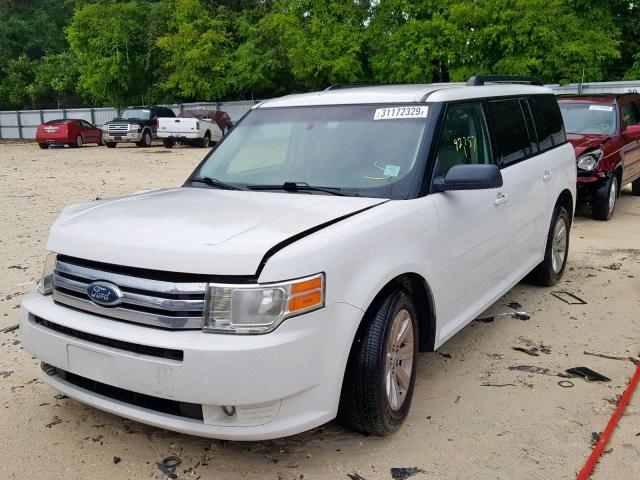 2FMGK5BC6ABA42536 - 2010 FORD FLEX SE WHITE photo 2