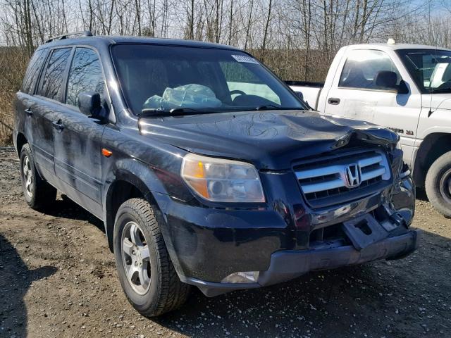 5FNYF18328B007793 - 2008 HONDA PILOT SE BLACK photo 1