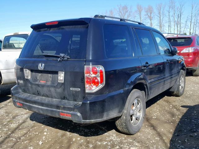 5FNYF18328B007793 - 2008 HONDA PILOT SE BLACK photo 4