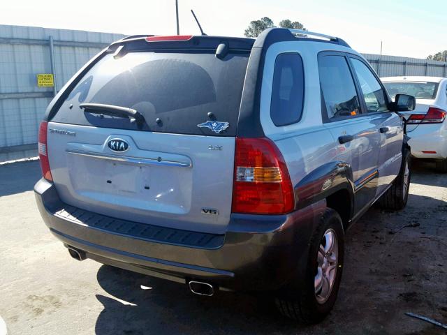 KNDJF723477343950 - 2007 KIA SPORTAGE E SILVER photo 4