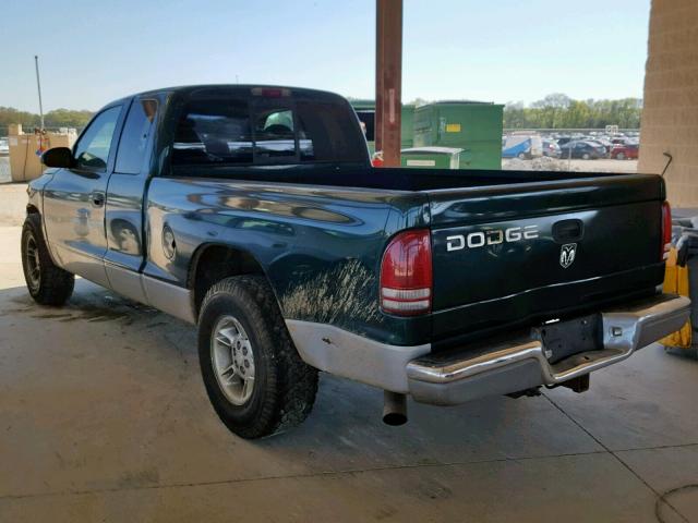 1B7GL22Y6WS612883 - 1998 DODGE DAKOTA GREEN photo 3