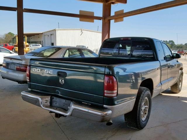 1B7GL22Y6WS612883 - 1998 DODGE DAKOTA GREEN photo 4