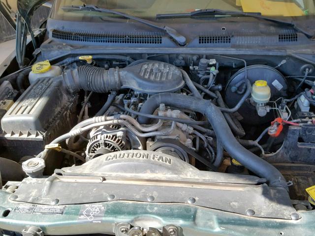 1B7GL22Y6WS612883 - 1998 DODGE DAKOTA GREEN photo 7