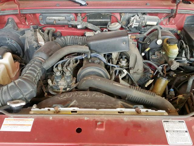 1FTCR10A1STA34189 - 1995 FORD RANGER MAROON photo 7