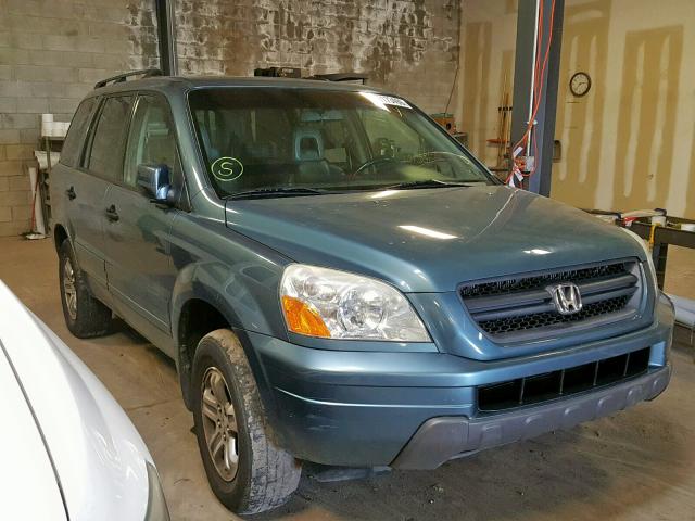 2HKYF18545H543112 - 2005 HONDA PILOT EXL BLUE photo 1