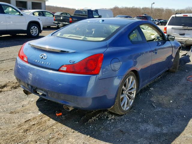 JNKCV64E28M126743 - 2008 INFINITI G37 BASE BLUE photo 4