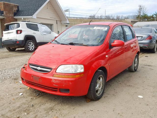 KL1TD66697B771501 - 2007 CHEVROLET AVEO BASE Қызыл фото 2