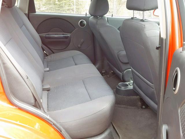 KL1TD66697B771501 - 2007 CHEVROLET AVEO BASE Қызыл фото 6