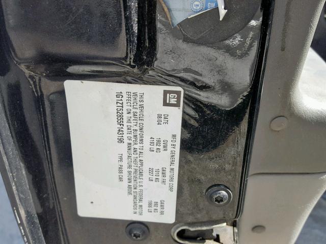 1G1ZT52855F143196 - 2005 CHEVROLET MALIBU LS BLACK photo 10