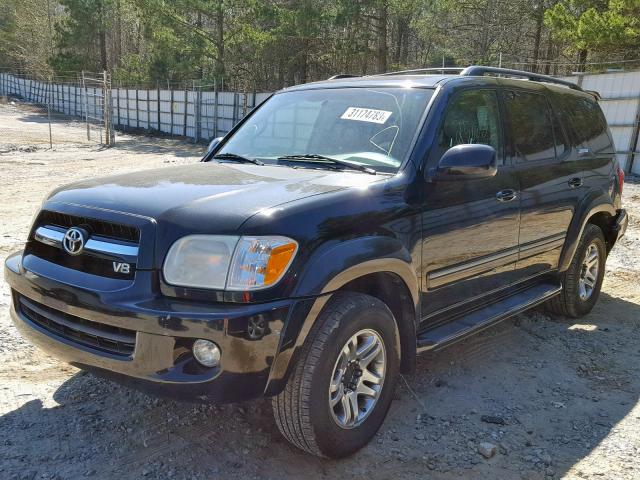 5TDBT48A75S245063 - 2005 TOYOTA SEQUOIA LI BLACK photo 2