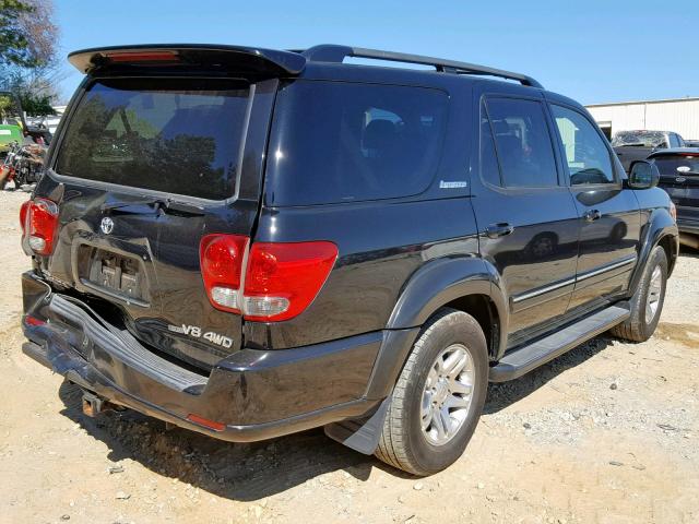 5TDBT48A75S245063 - 2005 TOYOTA SEQUOIA LI BLACK photo 4