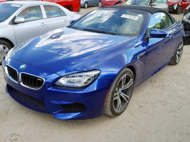 WBSLZ9C51DDZ77802 - 2013 BMW M6 BLUE photo 2